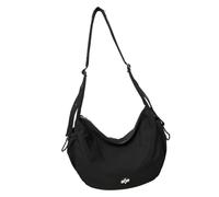 Sac à bandoulière en nylon avec bandoulière réglable de grande capacité pour le travail, les voyages, Noir/blanc, Large, Bohème