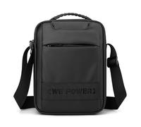 Sac à bandoulière en nylon imperméable pour homme et femme, sac de voyage décontracté tendance avec poche zippée, sac utilitaire quotidien léger pour le sport, le travail ou les trajets, Noir 4