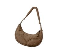 Sac à bandoulière en nylon matelassé avec sangle réglable, sacoche légère et pratique pour femme moderne, accessoire élégant, kaki, One Size