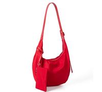 Sac à bandoulière en nylon pratique à la mode solide pour un usage quotidien pour femme tenue décontractée indispensable, Rouge
