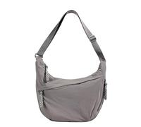 Sac à bandoulière en nylon uni pour femme 2026, gris, Taille unique pour tous, Sac à dos en bandoulière