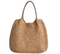 Sac à bandoulière en paille pour femme, sac à main de plage tissé spacieux avec poignée confortable, grand panier sous les aisselles, paille décontractée, b, One Size