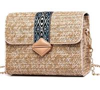 Sac à bandoulière en paille rétro