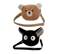 Sac À Bandoulière En Peluche 2 Pièces, Sac À Bandoulière De Dessin Animé, Sac À Bandoulière Pour Filles, Sac À Bandoulière Mignon, Accessoires Vestimentaires
