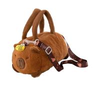 Sac à bandoulière en peluche avec bandoulière amovible pour petite fille, sac à main en peluche Capybara pour femme et enfant, Capybara marron, Taille unique