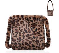 Sac À Bandoulière En Peluche Léopard 1 Pièce Sac De Mes R Leopard En Peluche Sac Fourre-Tout En Peluche Léopard Y2k Sac De Mes R Léopard De Mode Pour Rencontres Travail Voyage[H2360]