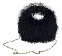Sac à Bandoulière en Peluche Mignon Fashion Sac à Bandoulière à Chaîne Sac à Main en Peluche Couleur Unie Petit Automne Hiver Fourre-Tout en Peluche pour Femmes Filles Shopping Voyages école