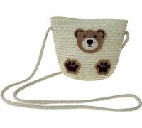 Sac à bandoulière en raphia Teddy Bear