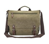 Sac à bandoulière en toile cirée imperméable pour ordinateur portable MacBook Pro 15,6", Army Green-2., X-Large
