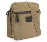 Sac À Bandoulière En Toile Et En Cuir Pour Hommes. Ajustable. Plusieurs Compartiments. Fonctionnel, Pratique Et Confortable Pour Un Usage Quotidien. 307819 Marron