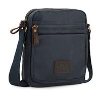 Sac À Bandoulière En Toile Et En Cuir Pour Hommes. Ajustable. Plusieurs Compartiments. Fonctionnel, Pratique Et Confortable Pour Un Usage Quotidien. 307821 Bleu
