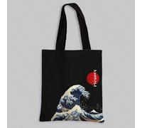 Sac À Bandoulière En Toile Imprimée Double Face Avec Motif De Vague Et De Soleil Rouge Taille UniqueAnimal,Lettres,Plantes,expressions facialesÉtoffe
