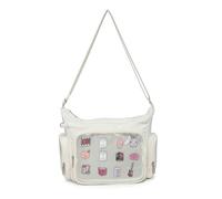 Sac à bandoulière en toile Ita Sac à bandoulière Kawaii Sacs à main et sacs à main avec présentoir à épingles d'anime, beige