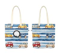 Sac à bandoulière en toile pour animaux de compagnie, aquarelle, mignon, rétro, jouets de voiture, sac de transport portable pour chats et chiens, sac fourre-tout pour petits animaux de compagnie