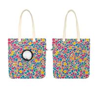 Sac à bandoulière en toile pour animaux de compagnie, joli motif œufs de Pâques colorés, sac de transport portable pour chats et chiens, sac fourre-tout pour petits animaux de compagnie