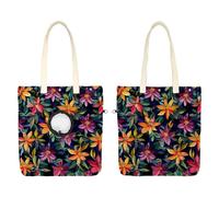 Sac à bandoulière en toile pour animaux de compagnie, mignon aquarelle fleurs tropicales, sac de transport portable pour chats et chiens, sac fourre-tout pour petits animaux de compagnie