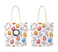 Sac à bandoulière en toile pour animaux de compagnie, motif œufs de Pâques colorés et branches, sac de transport portable pour chats et chiens, sac fourre-tout pour petits animaux de compagnie