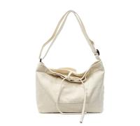 Sac à bandoulière en toile pour femme - Grande capacité - Sac à bandoulière simple - Tendance - Shopping - Étudiant - École - Grande capacité - Bandoulière en toile, beige, One Size