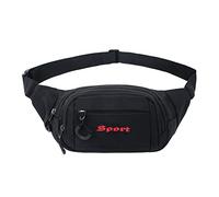 Sac à bandoulière en toile pour femmes et hommes, sac à bandoulière tendance, simple, couleur unie, nouveau motif, pratique, léger, fermeture éclair, Noir , Taille unique, Sacs à dos Sling