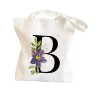 Sac à bandoulière en toile pour homme et femme avec impression de lettres pour les pique-niques pour l'école, b, Taille unique