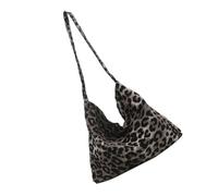 Sac à bandoulière en toile style coréen avec imprimé animal, grande capacité, sac à main pour navetteurs et étudiants, Noir , As shown in the figure