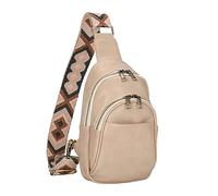 Sac à bandoulière ergonomique pour femme - Style décontracté - En polyuréthane - Simple et tendance - Couleur unie - Contraste - Bandoulière tissée - Sac de moto