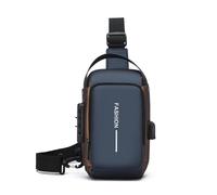 Sac à bandoulière ergonomique pour homme avec fermeture éclair invisible, compartiments d'organisation, accessoires de ville, sac à bandoulière en tissu Oxford, sac à bandoulière compact et