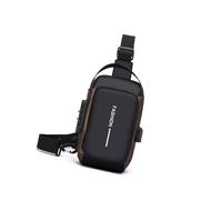 Sac à bandoulière ergonomique pour homme avec fermeture éclair invisible, compartiments d'organisation, accessoires de ville, sac à bandoulière en tissu Oxford, sac à bandoulière compact et