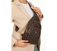 Sac à bandoulière et ceinture monogramme en cuir marron pour femmes