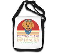 Sac à bandoulière « Every Snack You Make Every Meal You Bake Every Bake Every Bite You Take I'll Be Watching You » Blanc