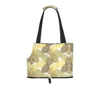 Sac à bandoulière exotique avec imprimé ananas tropicaux pour animal domestique léger et respirant 26 x 34 cm