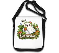 Sac à bandoulière fantôme dans un jardin magique Blanc