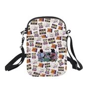 Sac à bandoulière féministe noir pour femme, cadeaux inspirants, cadeaux pour les nerds de Broadway et je suis ici, cadeau pour amoureux de la musique