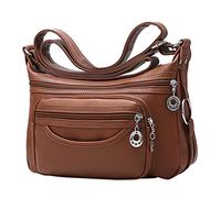 Sac à Bandoulière Femme Élégant et Pratique avec Poche Transparente pour Téléphone Portefeuille Clés et Accessoires du Quotidien (Yellow, One Size)