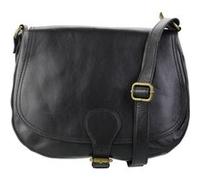 Sac à bandoulière femme en cuir lisse modèle florence 30 x 24 cm. Noir G