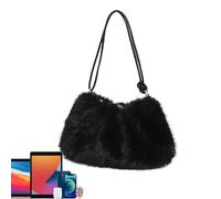 Sac à bandoulière | Fourre-tout de grande capacité souple mignon et à la fourre-tout pour femme, pour hiver, automne, anniversaire, san, maquillage, téléphone, usage quotidien, voyage et sorties, Noir