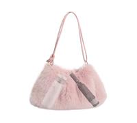 Sac à bandoulière | Fourre-tout de grande capacité souple mignon et à la fourre-tout pour femme, pour hiver, automne, anniversaire, san, maquillage, téléphone, usage quotidien, voyage et sorties, rose