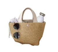 Sac à bandoulière Fourre-Tout en Paille, Shoulder Bags Korean Version of Beach Holiday Leisure Pastoral Style All-Match Woven Bag Handbag Straw Bags