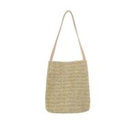 Sac à bandoulière Fourre-Tout en Paille, Shoulder Bags Versatile Casual Shoulder Straw Bag Contrast Color Spring and Summer Simple Handbag Straw Bags