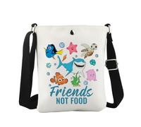 Sac à bandoulière Friends Not Food - Motif animal de l'océan - Cadeau pour les fans, Not Food Cb EU, 5.91 Inches ×8.27 Inches