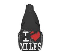 Sac À Bandoulière Générique I Love Les Milfs Unisexe Sacs À Dos Porté Travers Loisir Cross Body Bag Pour Cyclisme Camping Excursion
