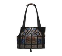 Sac à bandoulière gothique en verre teinté pour animal de compagnie, convient pour les petits chiens et chats, sac de courses et de voyage, sac à double usage