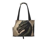 Sac à bandoulière gothique imprimé dragon, convient pour les petits chiens et chats, sac de courses et de voyage, sac à double usage