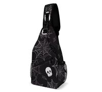Sac à bandoulière gothique pour Halloween, sac à dos à bandoulière, sac de poitrine décontracté, sac banane, gothique d'Halloween, 20,3 x 10,2 x 38,1 cm, Halloween Goth, 8 × 4 × 15 inches