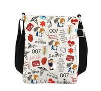 Sac à bandoulière Greys pour hôpital médecin anatomie marchandise grise cadeau anatomie médecin sac à bandoulière You're My Person, blanc, 8.26*5.9 inches