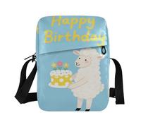 Sac à bandoulière « Happy Birthday Sheep Blue » pour homme - Sac à bandoulière pour femme - Bandoulière réglable pour le travail et l'école
