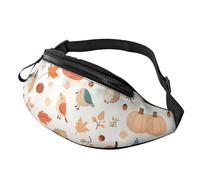 Sac à bandoulière Happy Fat Cat mignon chat anime sac mains libres sac banane chat heureux parc à thème invités 14 x 35 cm, A11, Taille unique