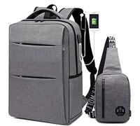 Sac à bandoulière Homme d'affaires Sac à Dos Mode coréenne Voyage Sac Loisirs filles'School Sac Simple Sac à bandoulière pour Ordinateur Portable de Mode,brassière Gris édition améliorée