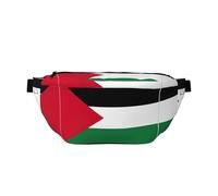 Sac à Bandoulière Homme Femme Drapeau Palestine pour Voyage Cyclisme Randonnée Escalade Sac à Bandoulière, Noir , Taille unique