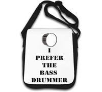 Sac à bandoulière I Prefer The Bass Drummer Blanc, blanc, Taille unique